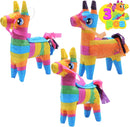 Mini Donkey Pinatas Rainbow Color, 3 Pcs