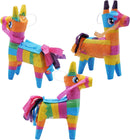 Mini Donkey Pinatas Rainbow Color, 3 Pcs