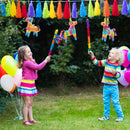 Mini Donkey Pinatas Rainbow Color, 3 Pcs