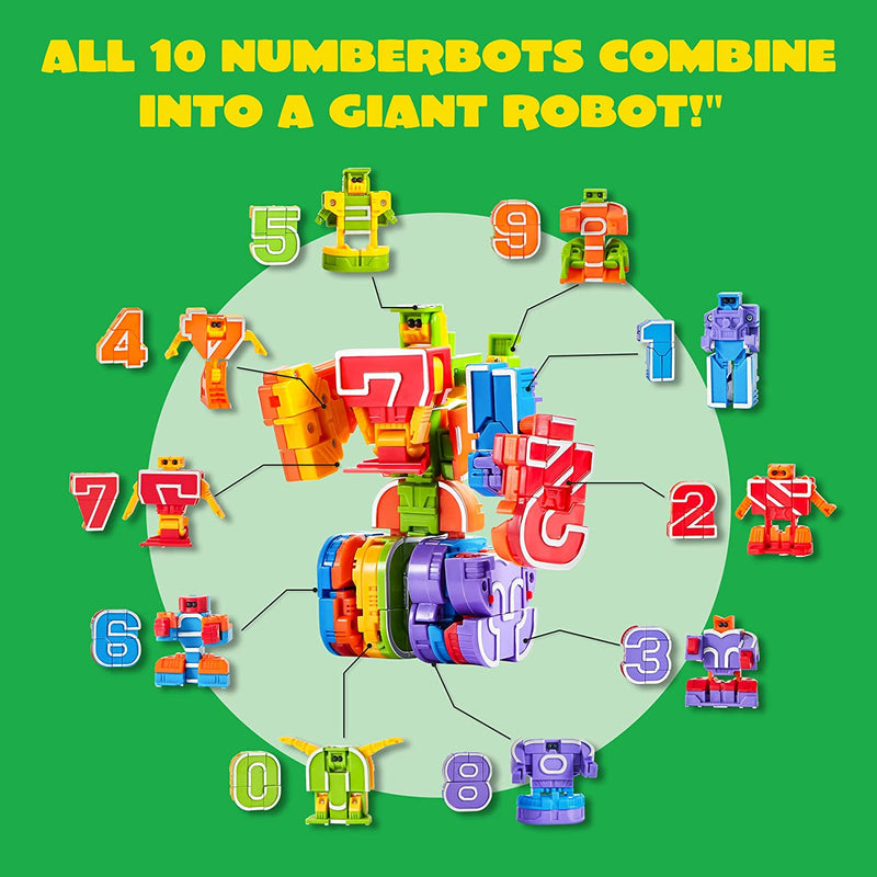 JOYIN 10 Pieces Number Robot Action Figure Toys for Kids Number Learning, Birthd