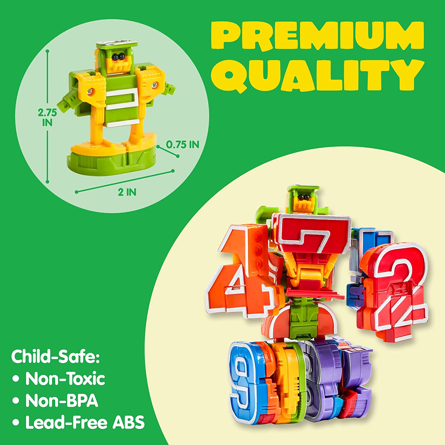 10 Pcs Number Bots Educational Toys, Number Bots, Action Figure ...