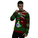 Dinosaur Ugly Sweater with Light Bulbs (Men)