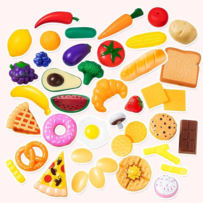 PLAY-ACT Plastic Play Food Toys 50 Pcs - Main Image