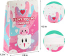 28Pcs Mochi Squishy Toys and Bags with Kids Valentines Cards for Classroom Exchange