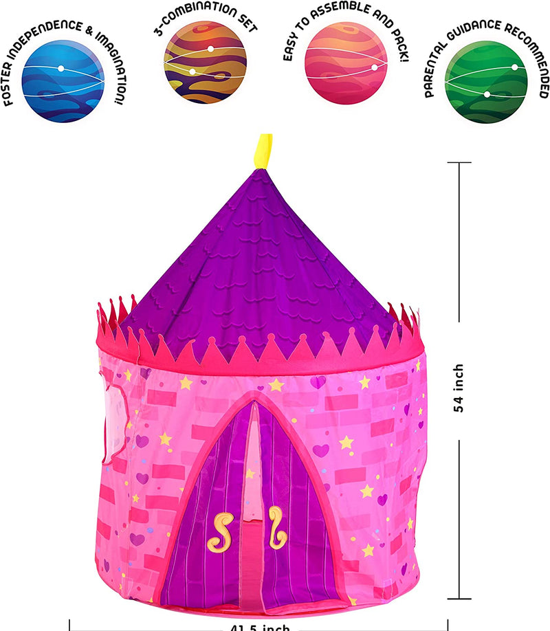 Pink Castle Tent with Crown