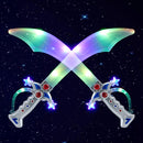 Pirate Light Up Buccaneer Swords With Motion Activated Clanging Sounds, 2pcs