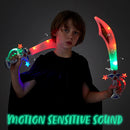 Pirate Light Up Buccaneer Swords With Motion Activated Clanging Sounds, 2pcs
