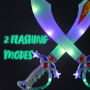 Pirate Light Up Buccaneer Swords With Motion Activated Clanging Sounds, 2pcs