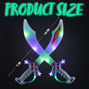 Pirate Light Up Buccaneer Swords With Motion Activated Clanging Sounds, 2pcs