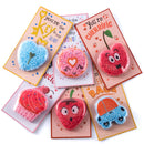 12Pcs Color Foam Squishy Toys with Kids Valentines Cards for Classroom Exchange
