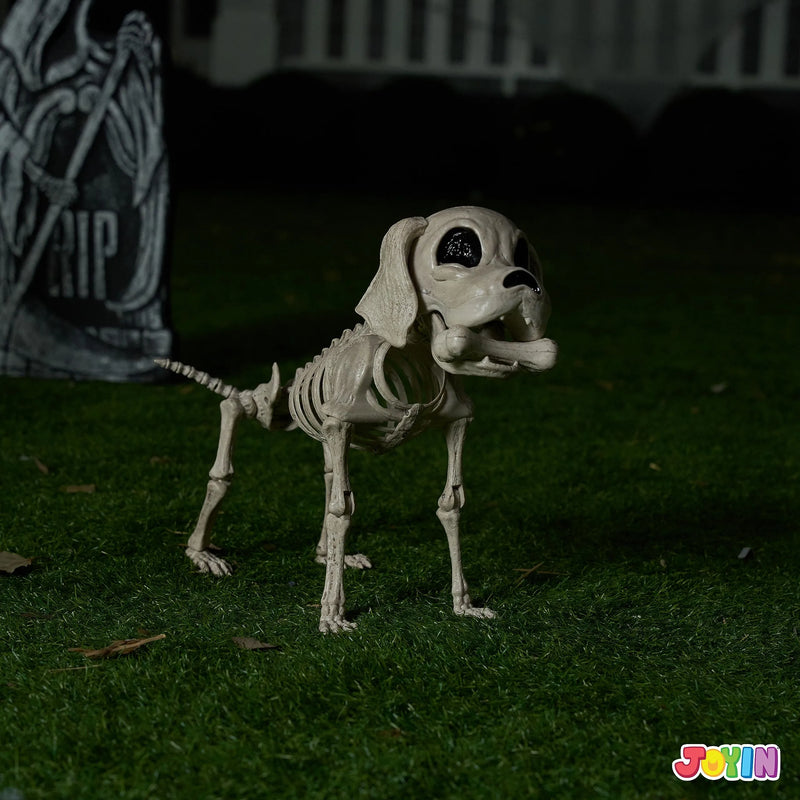 Posable Halloween Dog Skeleton Full Body Posable Joints Skeleton Puppy