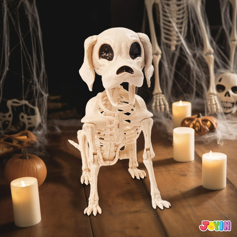 Posable Halloween Dog Skeleton Full Body Posable Joints Skeleton Puppy