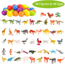 48Pcs Animal Figures Prefilled Easter Eggs