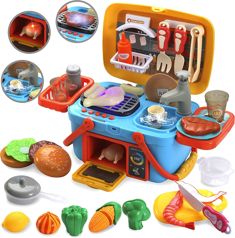Pretend Kitchen & Picnic Cutting Food Toy Playset