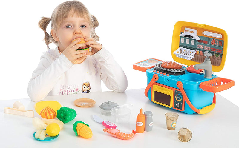 Pretend Kitchen & Picnic Cutting Food Toy Playset