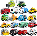 18 Pcs Pull Back City Cars and Trucks Toy