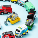 18 Pcs Pull Back City Cars and Trucks Toy