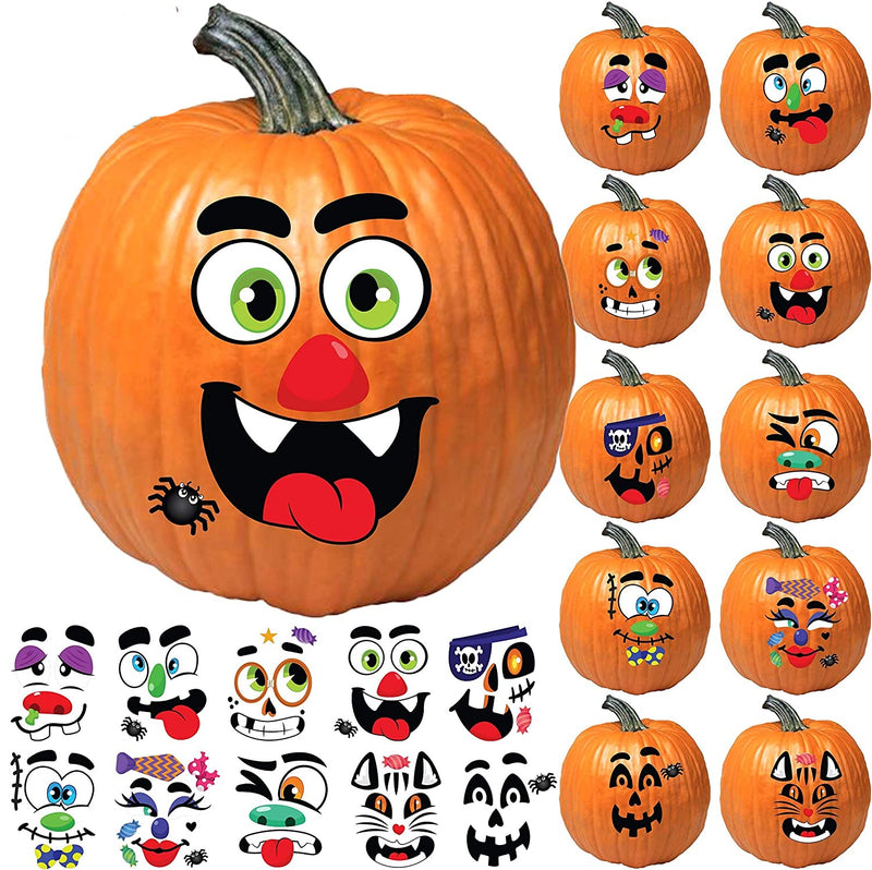 Pumpkin Decorating Stickers, 18 Pcs