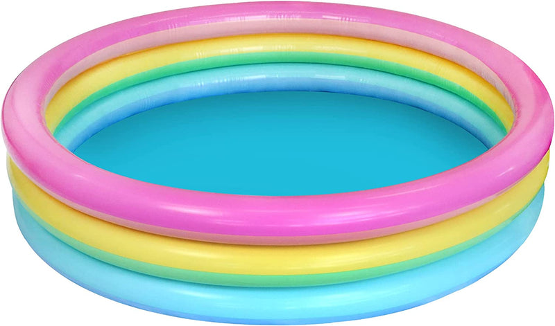 SLOOSH - 58in Multicolor with 6 Color Rings Inflatable Kiddie Pool, 1 Pack