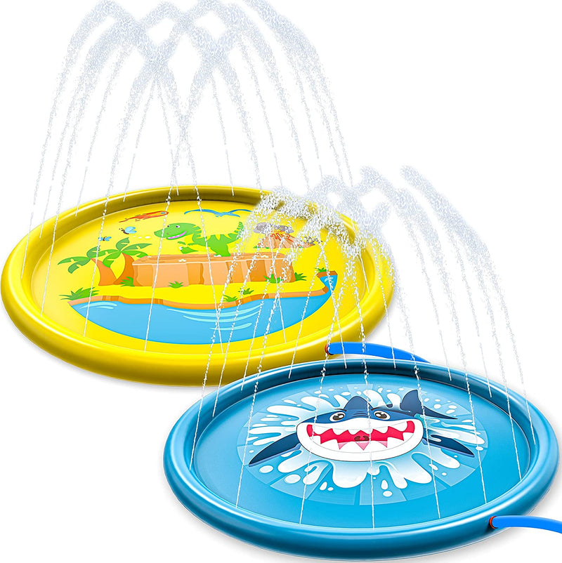 SLOOSH - 60in Sprinkler Mat Set (Shark and Dinosaur)