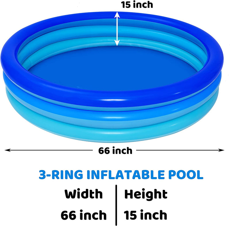 SLOOSH - 66in Blue Inflatable Kiddie Pool