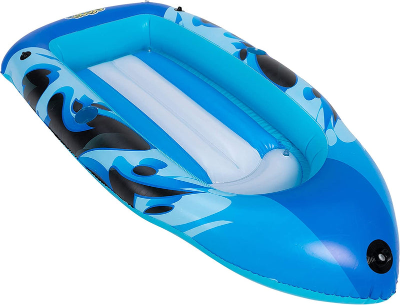 SLOOSH - 67"x34" Inflatable Boat Swimming Pool Float (Blue)