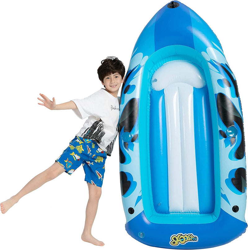 SLOOSH - 67"x34" Inflatable Boat Swimming Pool Float (White)