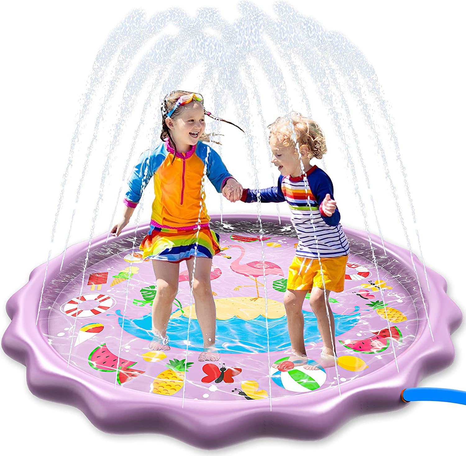 SLOOSH - 68 Flamingo Sprinkler Mat