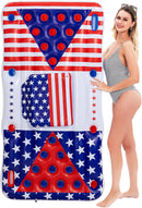 SLOOSH - American Flag Beer Pong Cooler Party Pool Float, 1 Pack