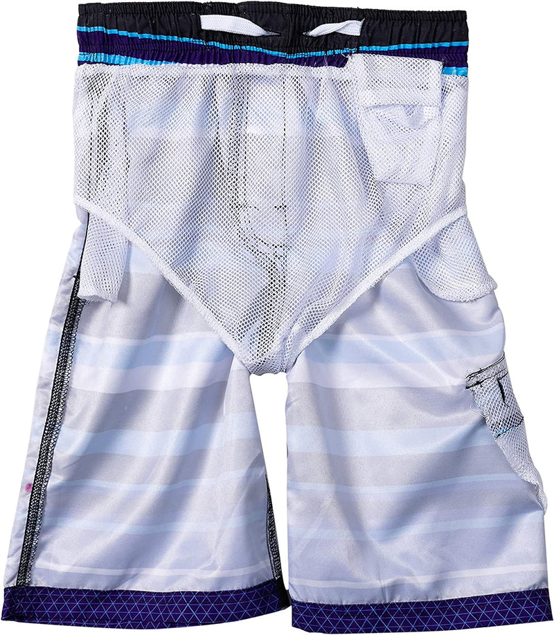 SLOOSH - Black and Blue Stripe Kids Swimming Trunk