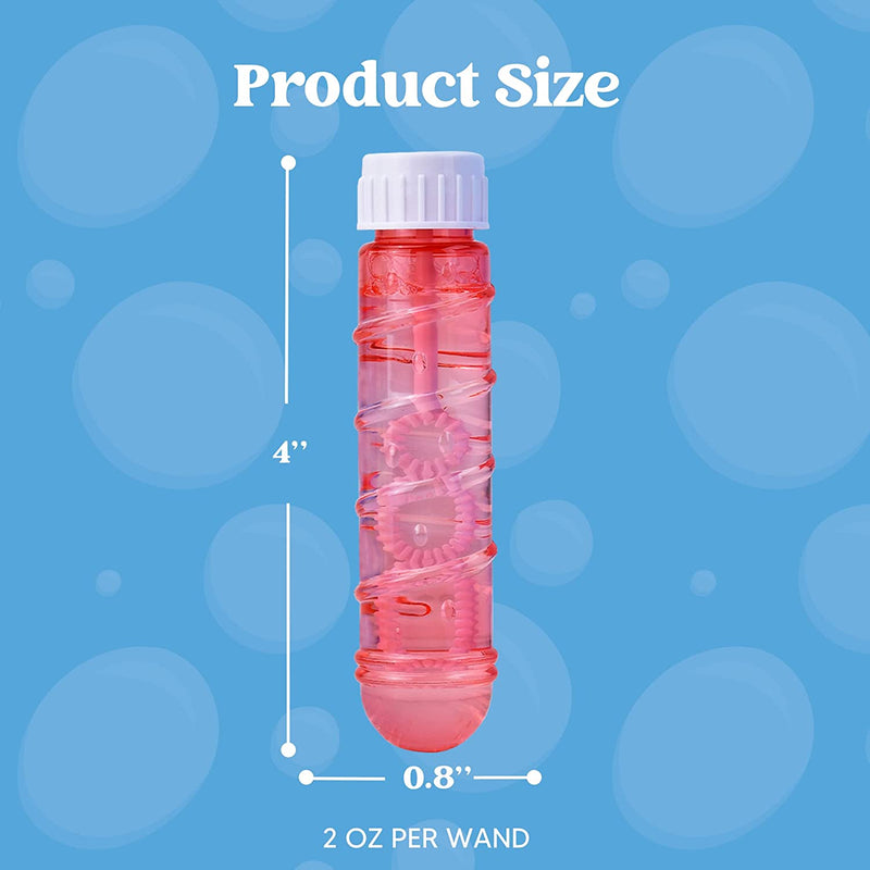 SLOOSH - Clear Bubble Bottle with wand Set, 24 Pack