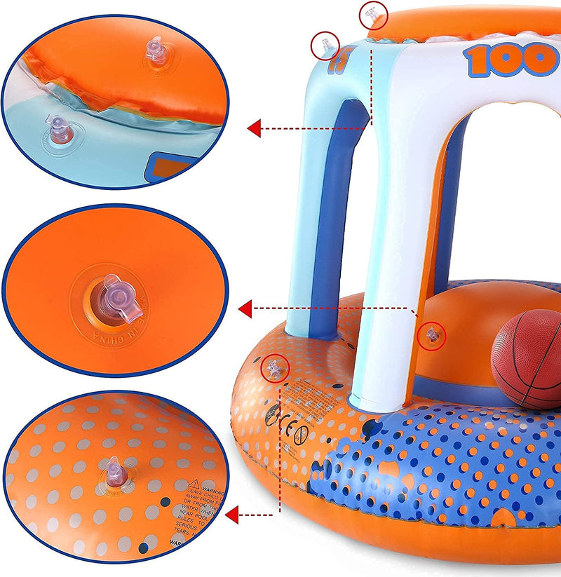 SLOOSH - Floating Inflatable Basketball Hoops Game Set