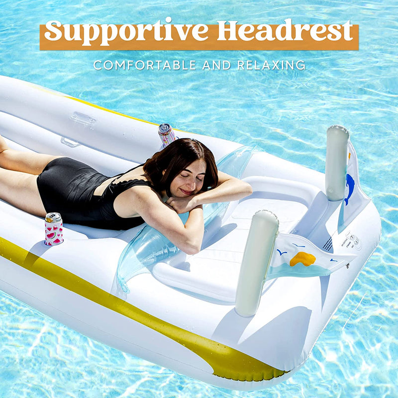 SLOOSH - Inflatable Boat Pool Float with Cooler