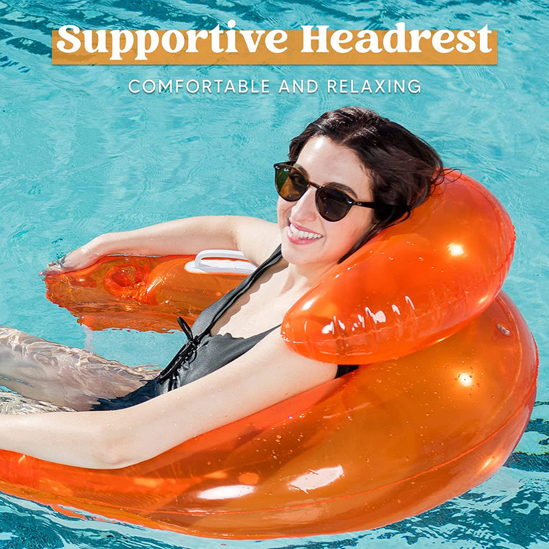 SLOOSH - Inflatable Pool Float Chair with Headrest