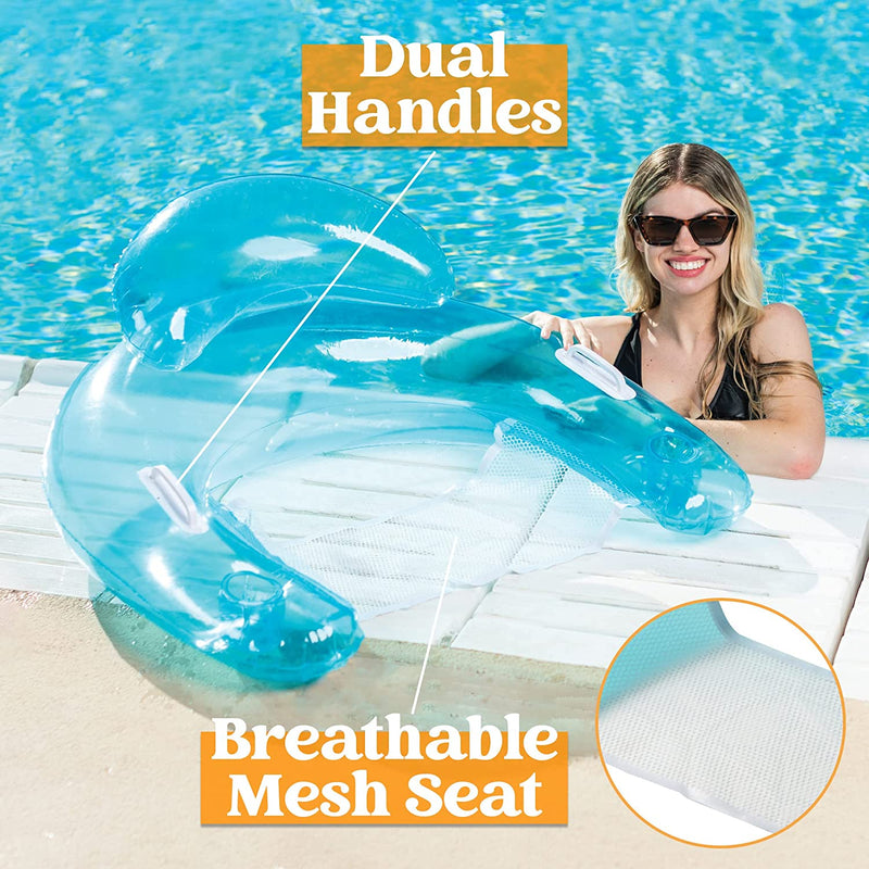 SLOOSH - Inflatable Pool Float Chair with Headrest