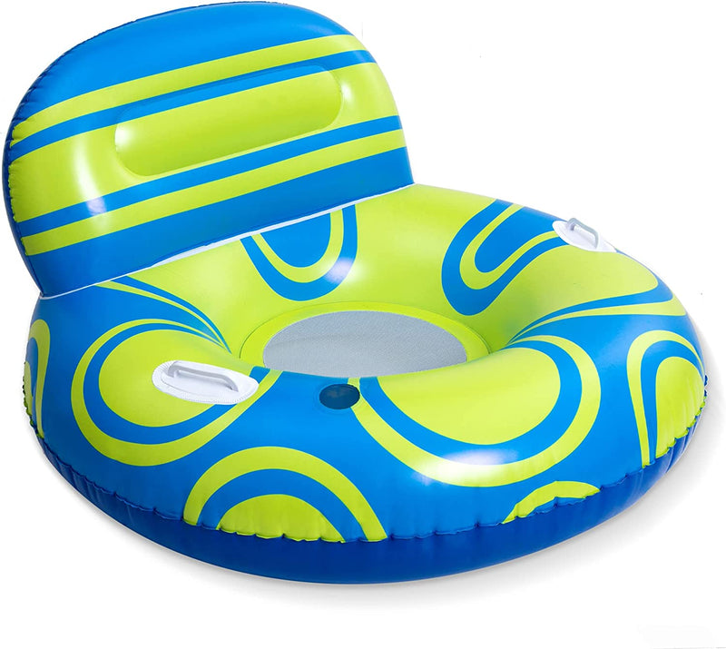SLOOSH - Inflatable Pool Lounger Float with Big Backrest