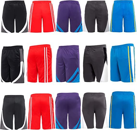 SLOOSH - Men's Athletic Shorts, 5 Pack