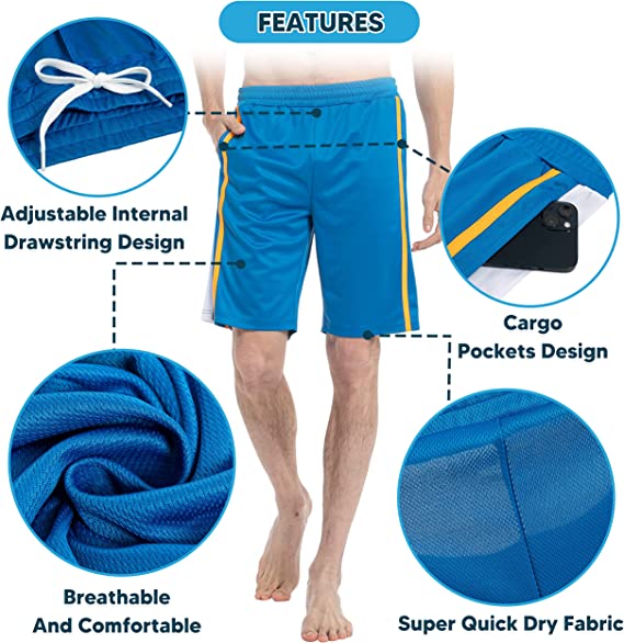 SLOOSH - Men's Athletic Shorts, 5 Pack