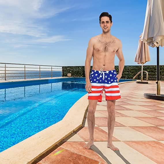 SLOOSH - Men's Swim Trunks ( American Flag)