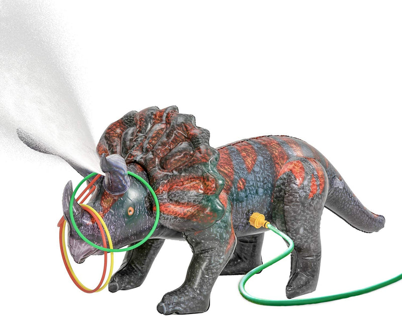 SLOOSH - Triceratops Inflatable Ring Toss Water Sprinkler Combo, 43in