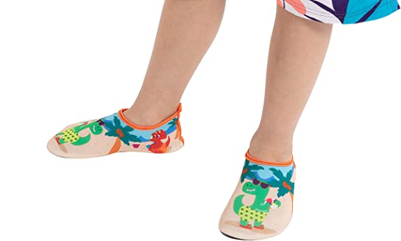 SLOOSH - Unisex Kids Swim Water Shoes, Dinosaur