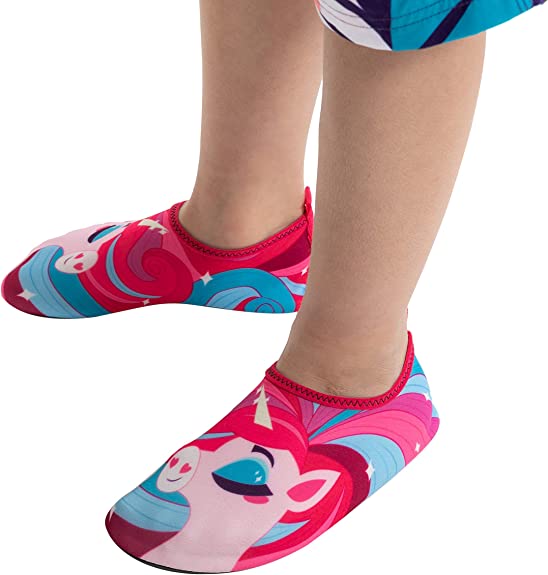 SLOOSH - Unisex Kids Swim Water Shoes, Unicorn