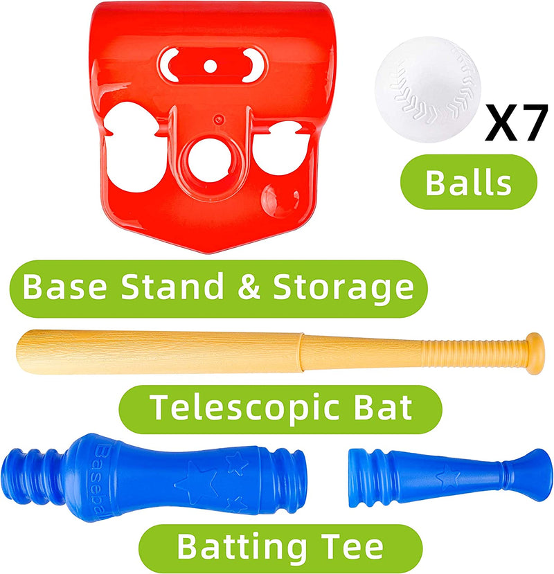 T-Ball Baseball Toy Set Including Ball Tee Set