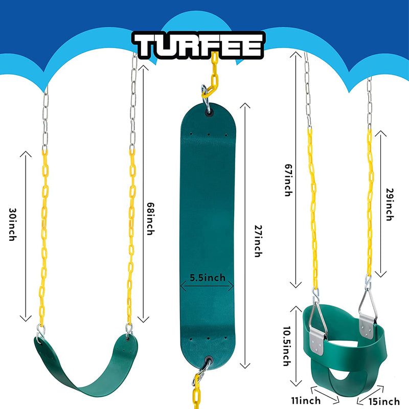 TURFEE - Green Heavy Duty Swing and Swings Seats