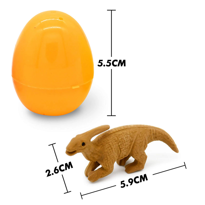 24Pcs Dinosaur Erasers Prefilled Easter Eggs