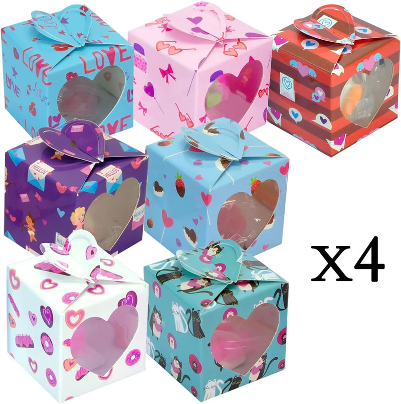 28Pcs Squishy Toys with Valentines 3D Box