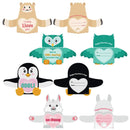 36pcs Kids Valentine's Animal Candy Cane Card Holder