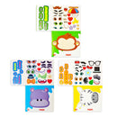 28Pcs Animal Make a Face with Valentines Day Cards for Kids-Classroom Exchange Gifts