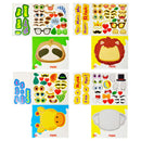 28Pcs Animal Make a Face with Valentines Day Cards for Kids-Classroom Exchange Gifts