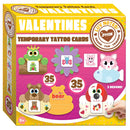 35Pcs Kids Valentines Cards Animal Themed Temporary Tattoos-Classroom Exchange Gifts